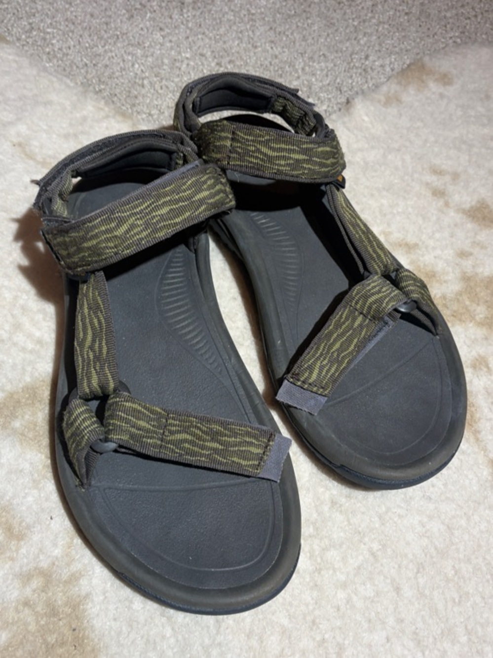 Teva Black and Olive Green Outdoor Sandals